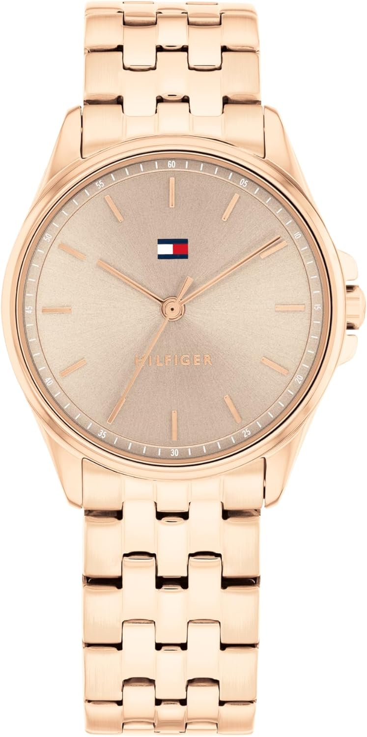 Женские кварцевые часы Tommy Hilfiger 3H с браслетом - универсальные, удобные и неподвластные времени - водонепроницаемость 3 АТМ - для повседневной носки - подарок для нее - 30 мм, Rose Gold
Женские кварцевые часы Tommy Hilfiger 3H с браслетом - универсальные, удобные и неподвластные времени - водонепроницаемость 3 АТМ - для повседневной носки - подарок для нее - 30 мм, Rose Gold