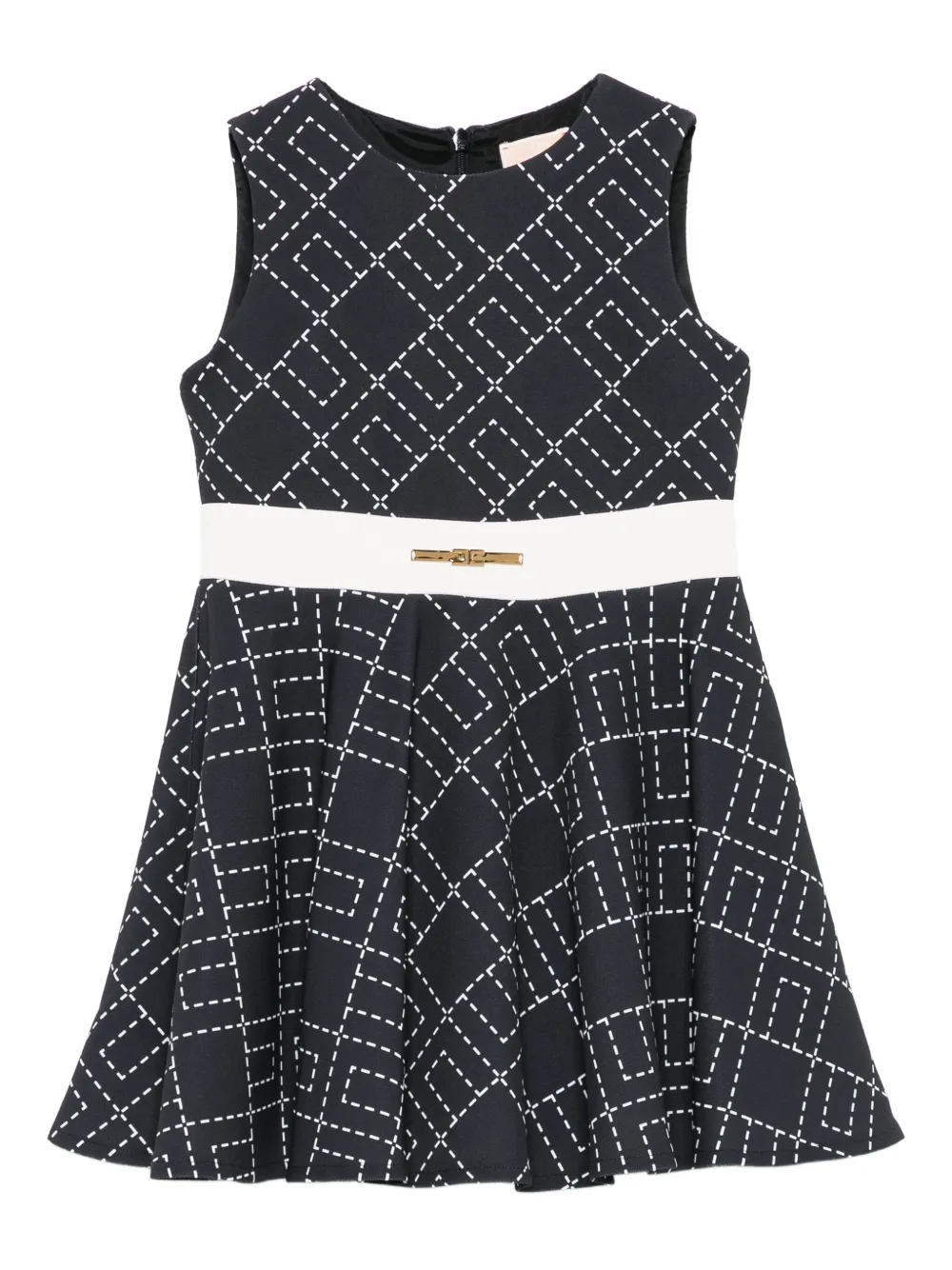 Расклешенное платье с геометричным принтом Elisabetta Franchi La Mia Bambina, черный
Расклешенное платье с геометричным принтом Elisabetta Franchi La Mia Bambina, черный