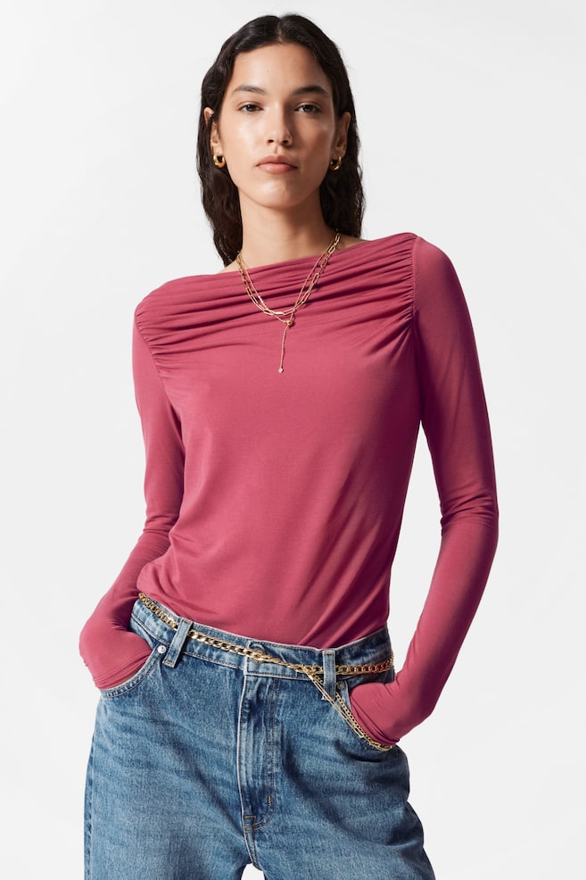 Драпированный топ с вырезом-лодочкой & Other Stories, красный
Драпированный топ с вырезом-лодочкой & Other Stories, красный