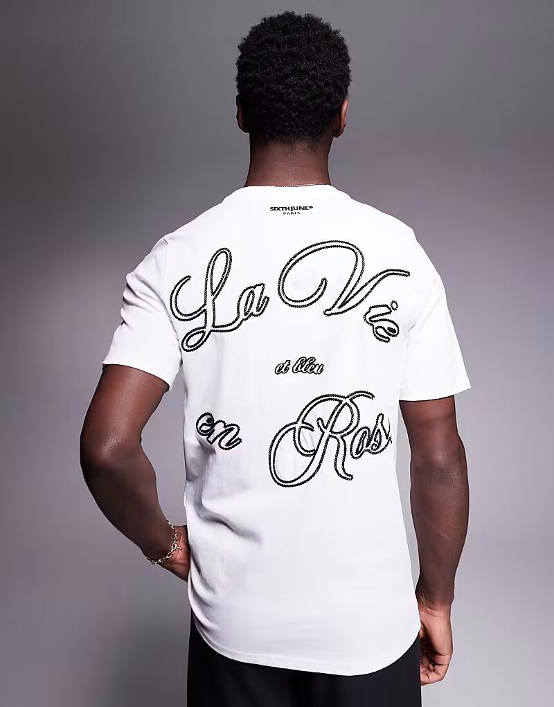 Футболка с принтом на спине с французским мотивом Sixth June белого цвета
Футболка с принтом на спине с французским мотивом Sixth June белого цвета