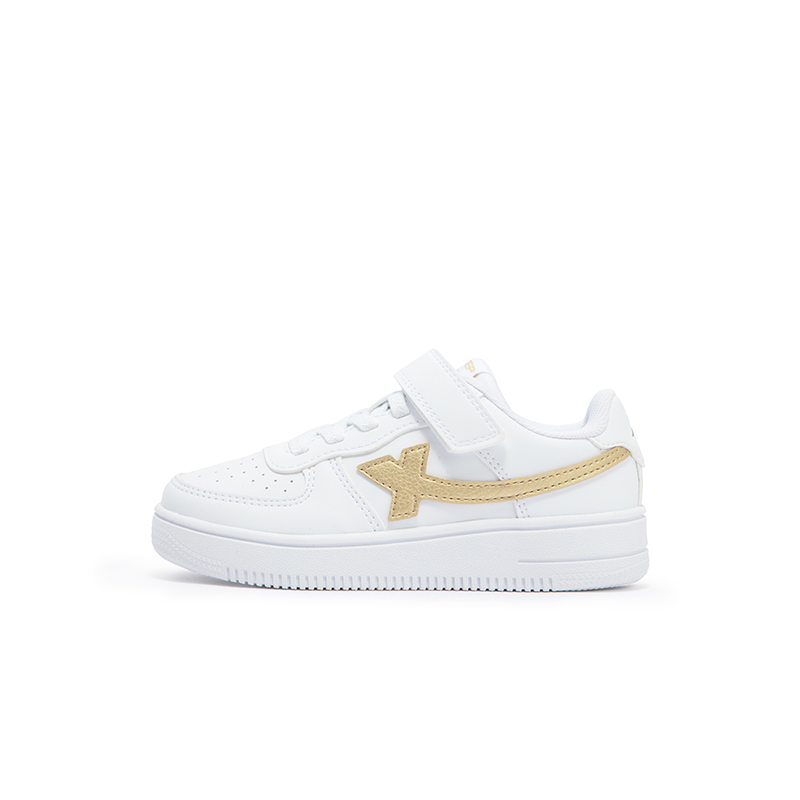 Детские кроссовки для скейтбординга. Возраст: от 3 до 7 лет. XTEP, белый/золотой 
Детские кроссовки для скейтбординга. Возраст: от 3 до 7 лет. XTEP, белый/золотой