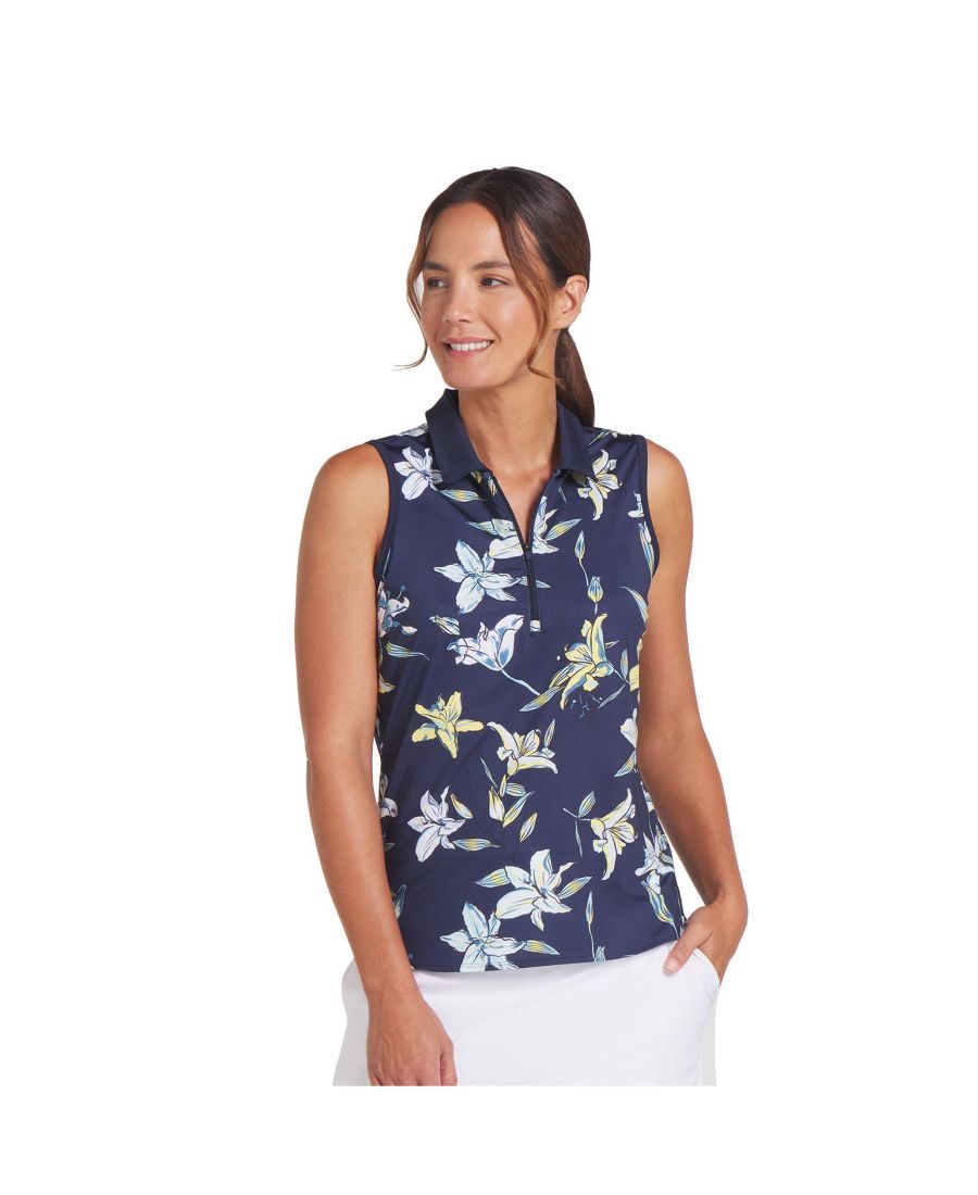 Женская поло-рубашка без рукавов Mattr Lily Floral для гольфа Puma Golf, Deep navy
Женская поло-рубашка без рукавов Mattr Lily Floral для гольфа Puma Golf, Deep navy