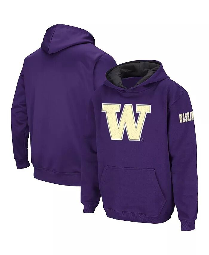 Big Boys Фиолетовый пуловер с капюшоном и большим логотипом Washington Huskies Colosseum, фиолетовый 
Big Boys Фиолетовый пуловер с капюшоном и большим логотипом Washington Huskies Colosseum, фиолетовый