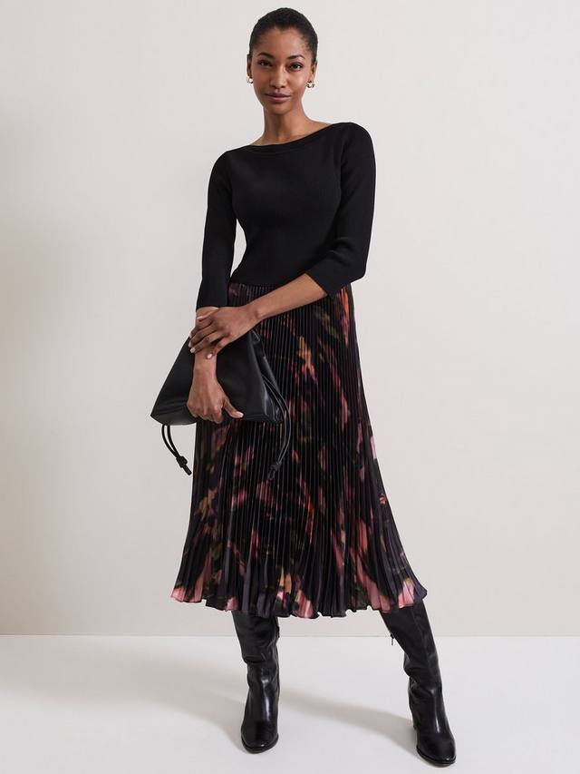 Абстрактное платье реи Phase Eight, черный/разноцветный
Абстрактное платье реи Phase Eight, черный/разноцветный