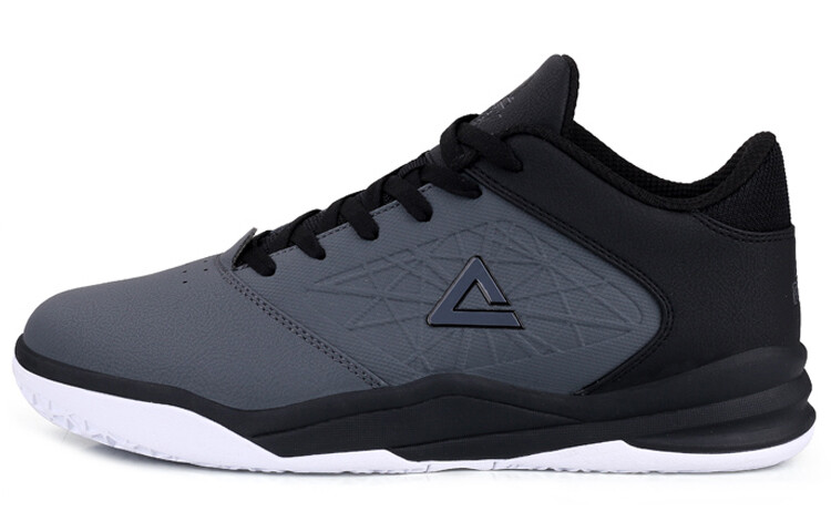 Баскетбольные кроссовки мужские с низким верхом серые/черные Peak 
Баскетбольные кроссовки мужские с низким верхом серые/черные Peak