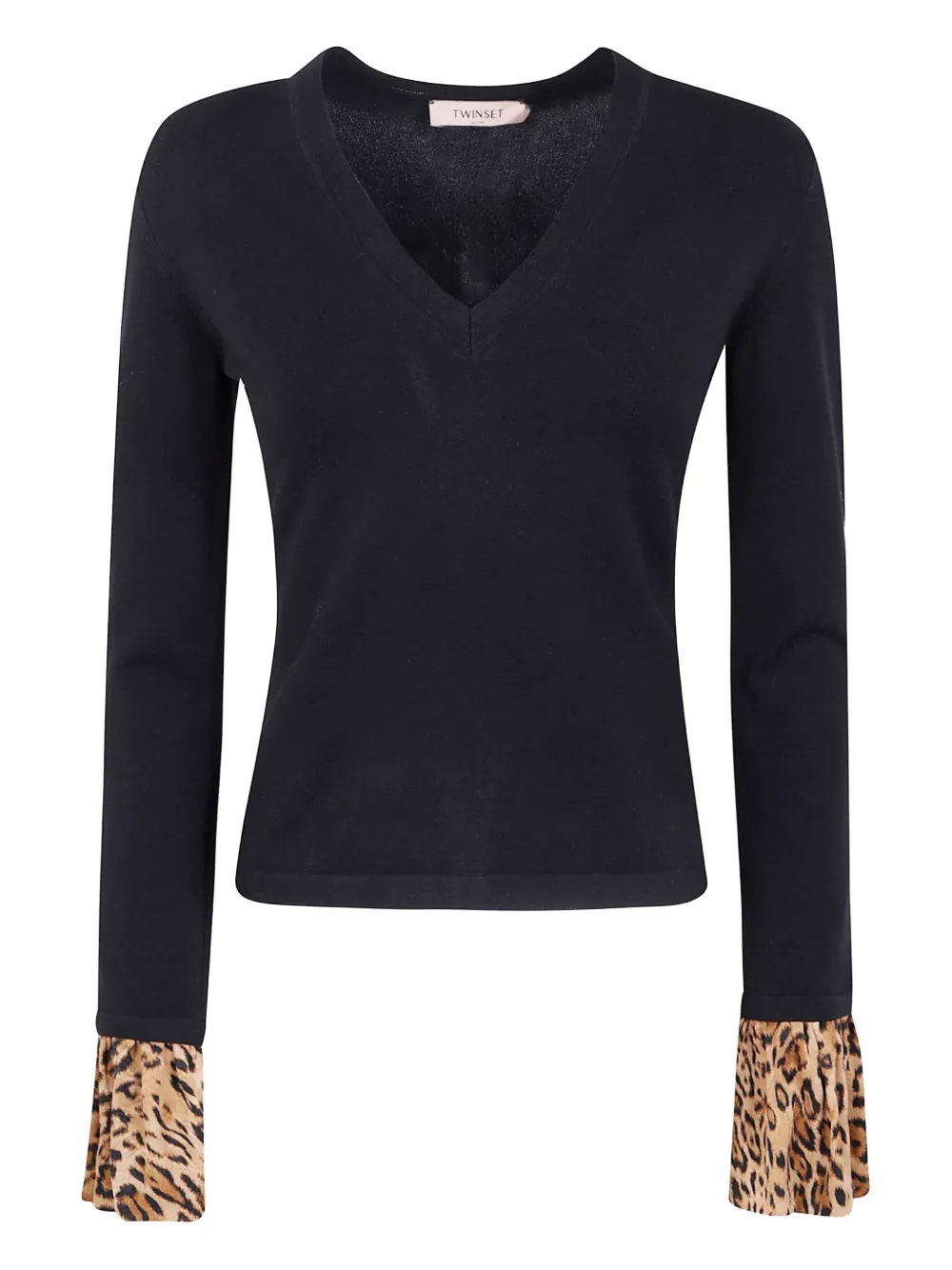 Свитер с оборками на манжетах TWINSET, черный
Свитер с оборками на манжетах TWINSET, черный