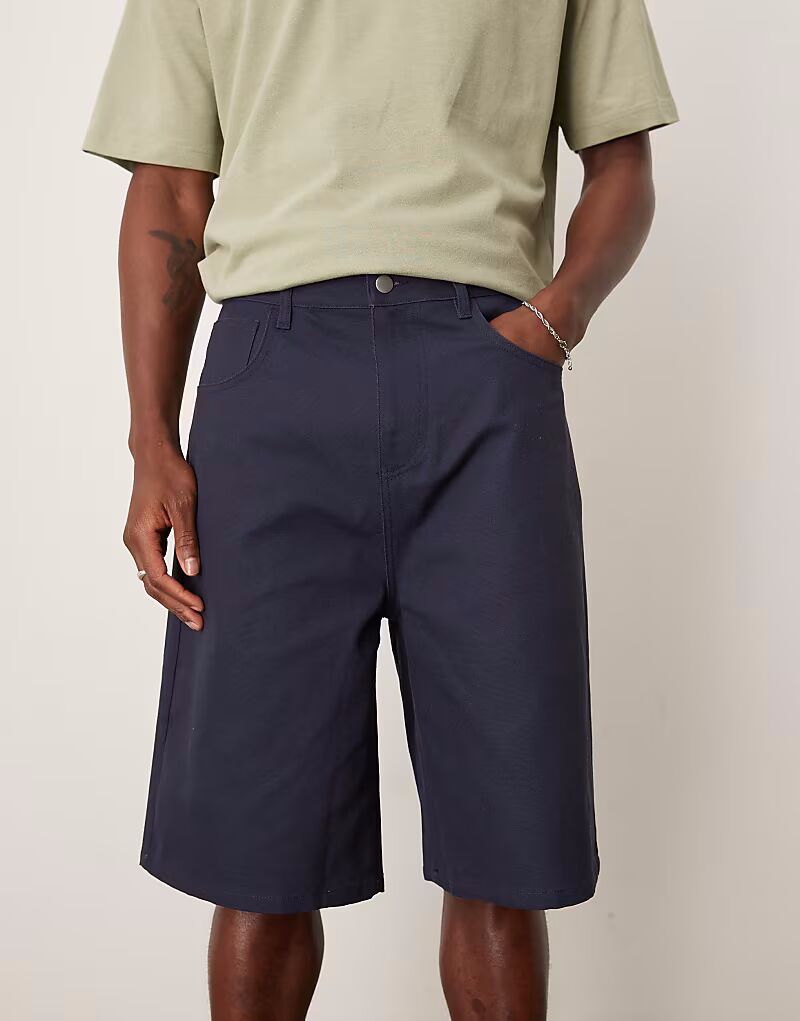 Длинные парусиновые шорты ASOS DESIGN темно-синего цвета
Длинные парусиновые шорты ASOS DESIGN темно-синего цвета