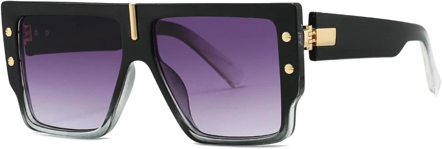 Роскошные солнцезащитные очки с плоской верхней частью для женщин и мужчин, винтажные, увеличенного размера, популярные, в большой оправе, с заклепками TKKTLLT, Black Gray
Роскошные солнцезащитные очки с плоской верхней частью для женщин и мужчин, винтажные, увеличенного размера, популярные, в большой оправе, с заклепками TKKTLLT, Black Gray