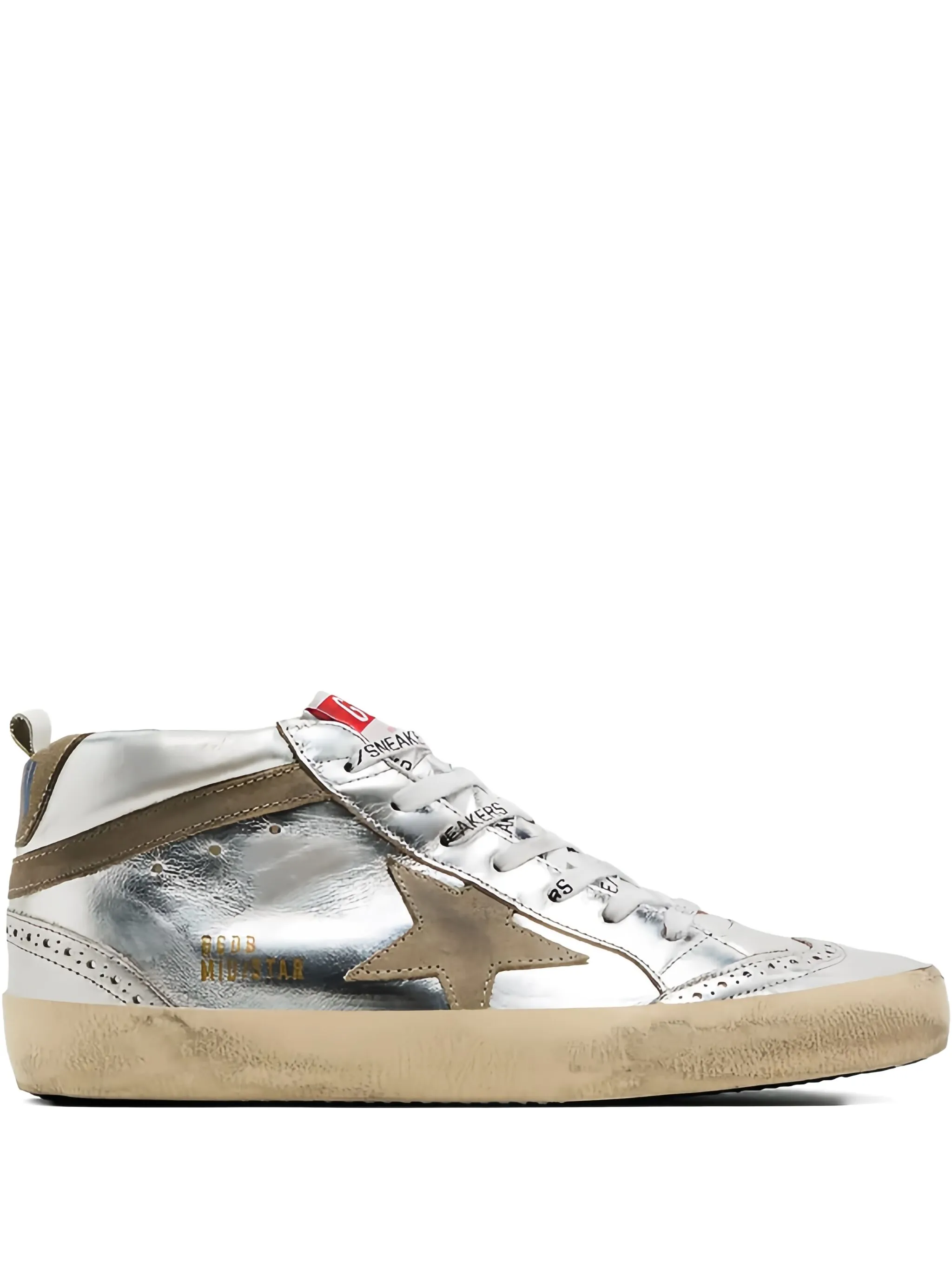 Кроссовки на шнуровке Mid Star Golden Goose, серебристый
Кроссовки на шнуровке Mid Star Golden Goose, серебристый