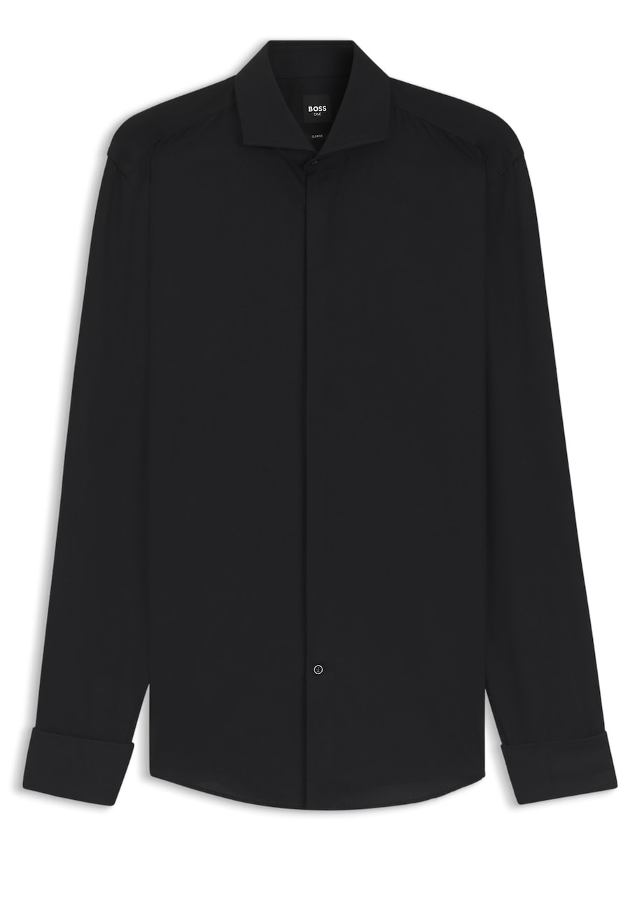 Рубашка Slim Fit на пуговицах BOSS, черный
Рубашка Slim Fit на пуговицах BOSS, черный