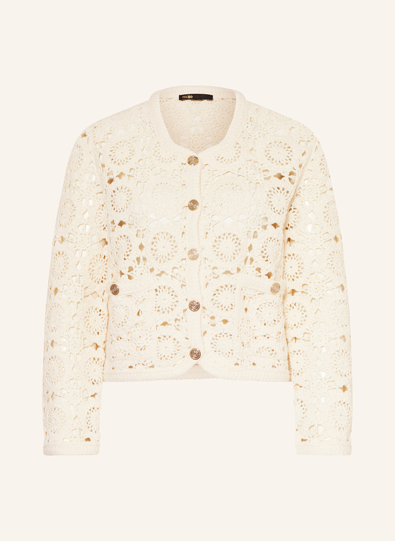 Жакет крючком Maje, экрю
Жакет крючком Maje, экрю
