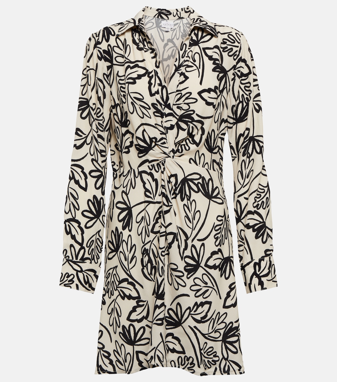 Мини-платье Stephie из крепа с принтом Velvet, кремовый
Мини-платье Stephie из крепа с принтом Velvet, кремовый
