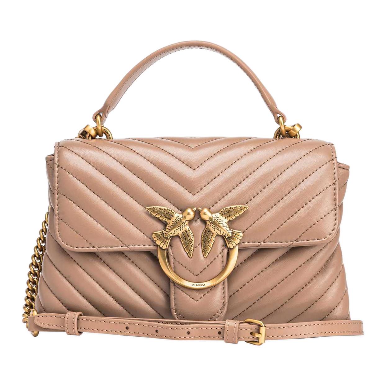 PINKO Сумка Love Bag из овчины с коровьей кожей мини женская brown
PINKO Сумка Love Bag из овчины с коровьей кожей мини женская brown