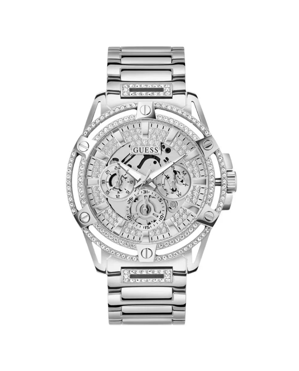 Мужские часы King GW0497G1 из стали с блестящим серебряным ремешком Guess, серебряный
Мужские часы King GW0497G1 из стали с блестящим серебряным ремешком Guess, серебряный