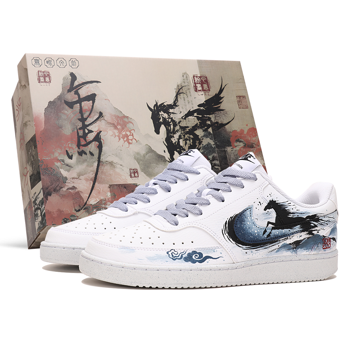 Nike Court Vision 1 Abrasion Resistant Low top Skateboard Shoes мужские синие белые
Nike Court Vision 1 Abrasion Resistant Low top Skateboard Shoes мужские синие белые