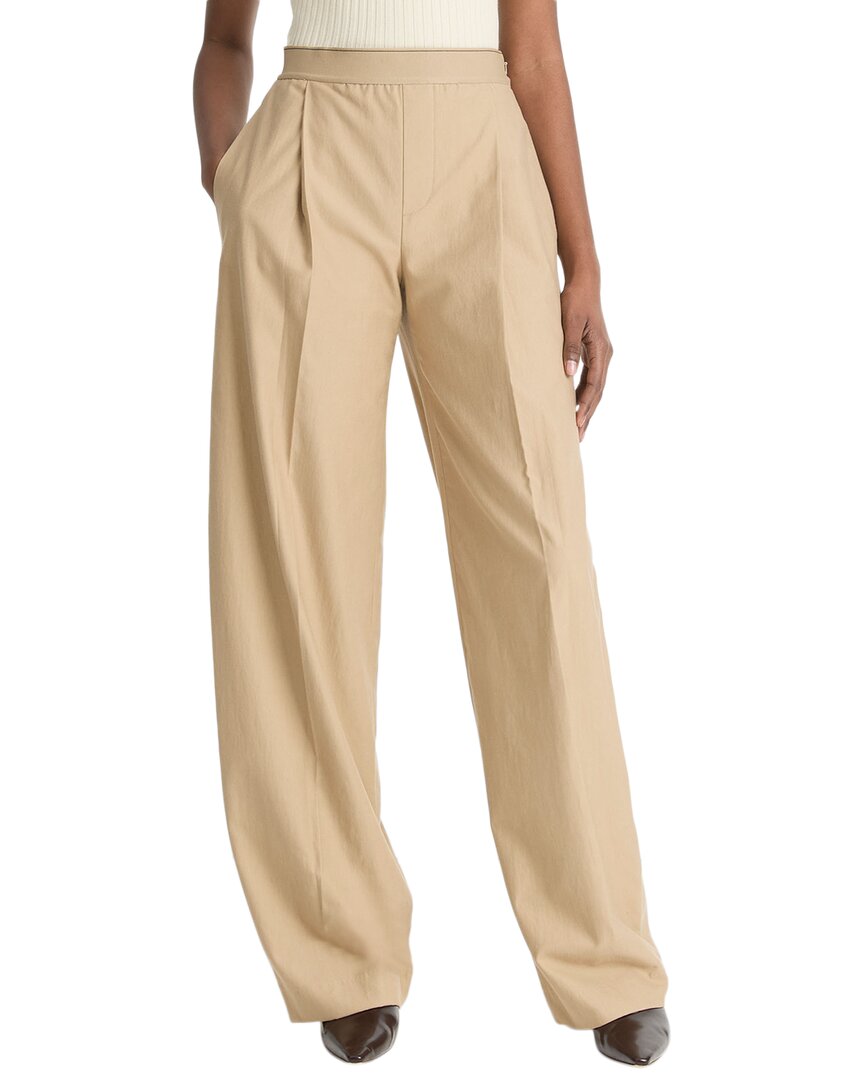 Винс Широкие брюки с плиссировкой и эластичным поясом средней посадки Vince, коричневый
Винс Широкие брюки с плиссировкой и эластичным поясом средней посадки Vince, коричневый