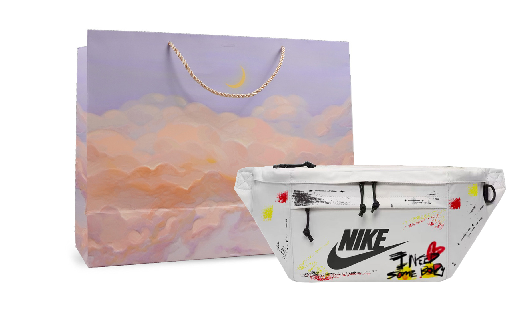 Nike Односпальный тканевый поясной рюкзак кроссбоди унисекс разноцветный, Dazzling Color Graffiti-Box
Nike Односпальный тканевый поясной рюкзак кроссбоди унисекс разноцветный, Dazzling Color Graffiti-Box