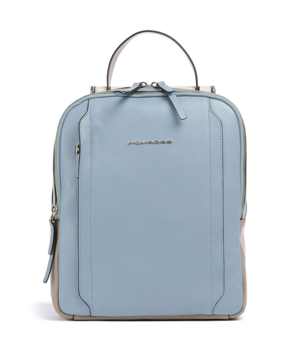 Кожаный рюкзак с круговой RFID-меткой Piquadro, голубой
Кожаный рюкзак с круговой RFID-меткой Piquadro, голубой
