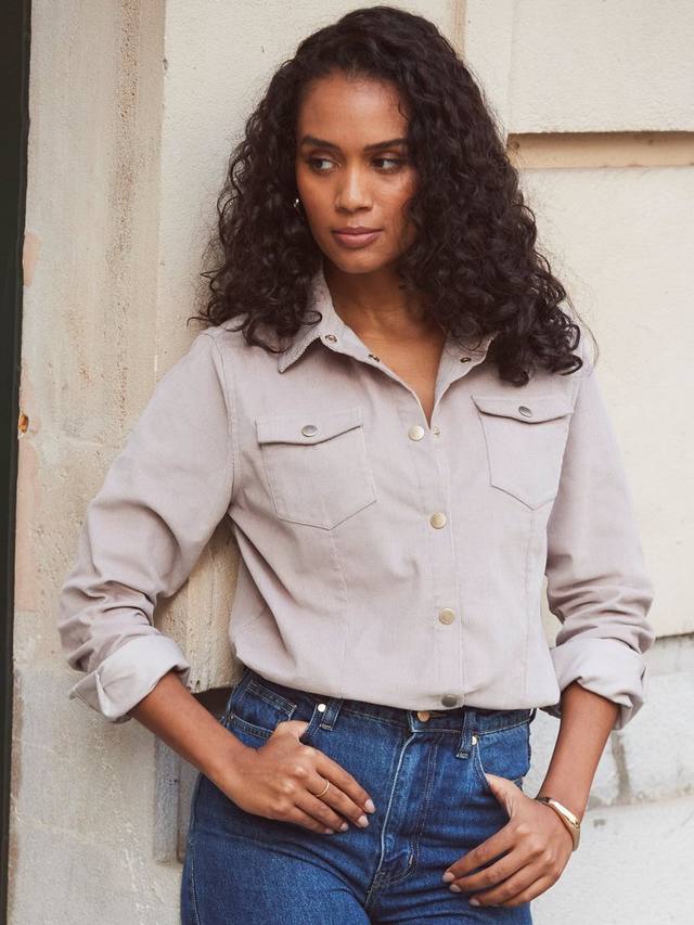 Вельветовая удлиненная рубашка свободного покроя Sosandar, серо-коричневый
Вельветовая удлиненная рубашка свободного покроя Sosandar, серо-коричневый