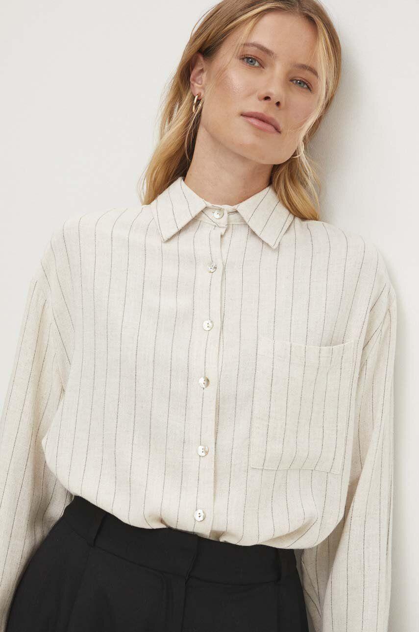 Льняная рубашка Answear Lab, бежевый
Льняная рубашка Answear Lab, бежевый