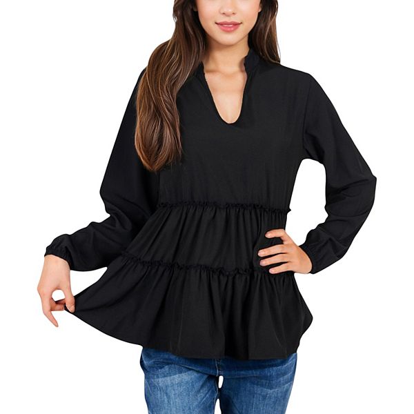 Женская блузка-бэбидолл с длинным рукавом и V-образным вырезом Anna-Kaci, Black
Женская блузка-бэбидолл с длинным рукавом и V-образным вырезом Anna-Kaci, Black