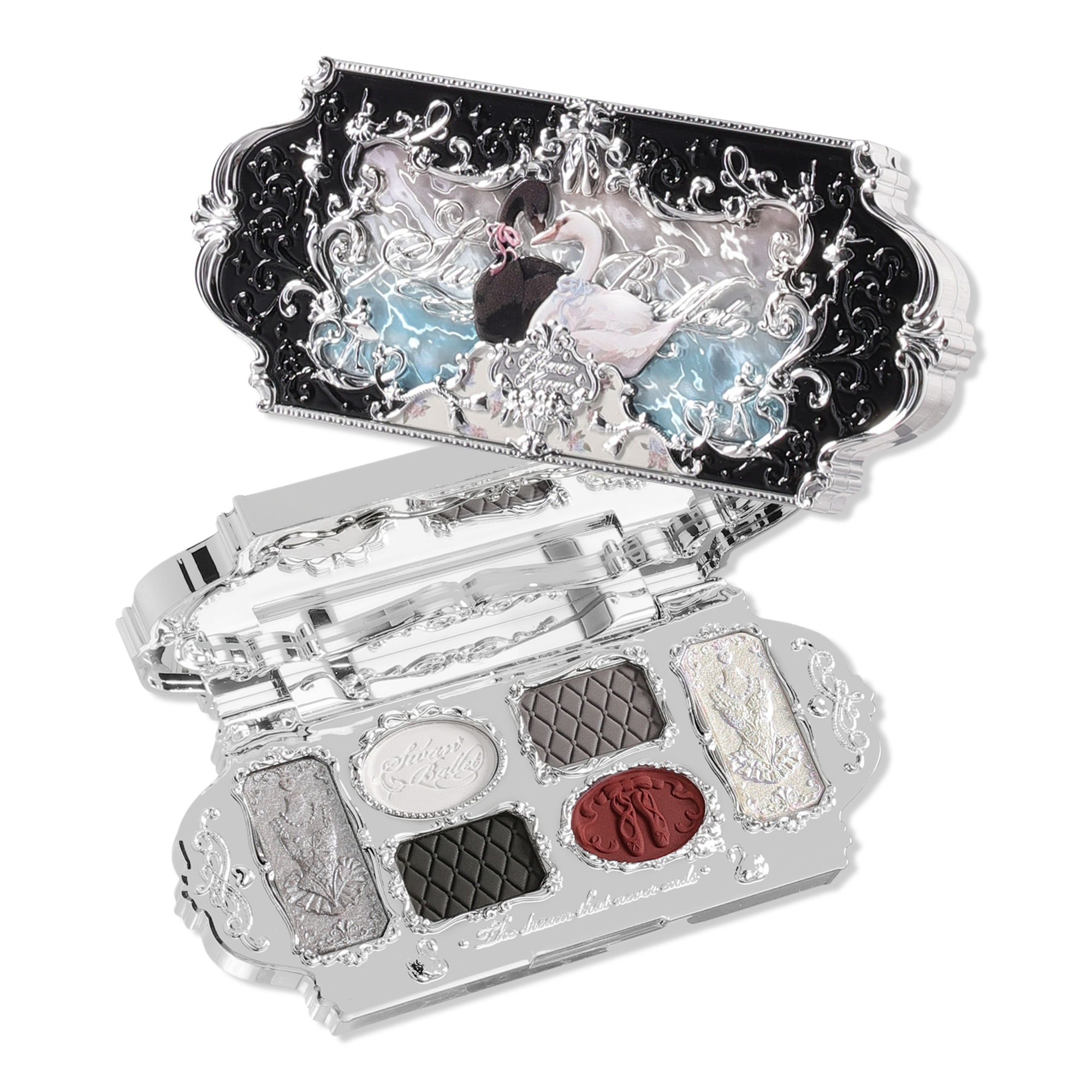Палитра теней Swan Ballet Series Six-Color Makeup Palette Flower Knows, 02 Black Swan (gothic glam)
Палитра теней Swan Ballet Series Six-Color Makeup Palette Flower Knows, 02 Black Swan (gothic glam)