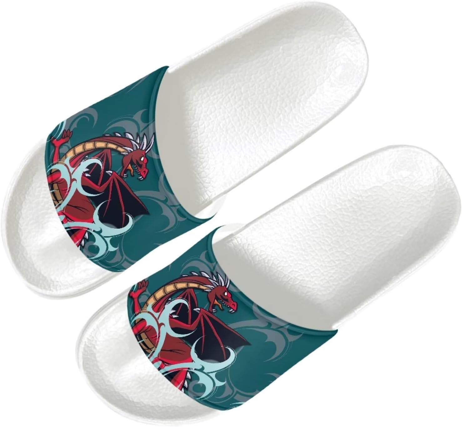 Мужские шлепанцы Quxjehoe, быстросохнущие для душа, противоскользящие, легкие, модные летние сандалии, размеры США 5-14, Evil Dragon
Мужские шлепанцы Quxjehoe, быстросохнущие для душа, противоскользящие, легкие, модные летние сандалии, размеры США 5-14, Evil Dragon