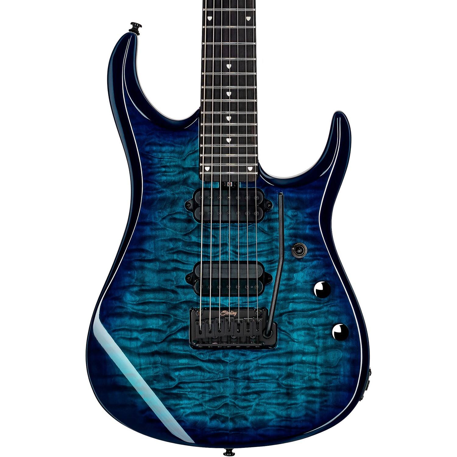 7-струнная электрогитара Sterling by Music Man JP157D John Petrucci Signature со звукоснимателями DiMarzio Cerulean Paradise
7-струнная электрогитара Sterling by Music Man JP157D John Petrucci Signature со звукоснимателями DiMarzio Cerulean Paradise