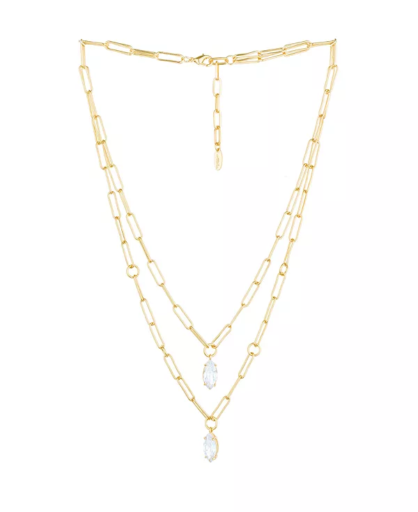 Ожерелье с подвеской из двухслойного кубического циркония Ettika, gold
Ожерелье с подвеской из двухслойного кубического циркония Ettika, gold