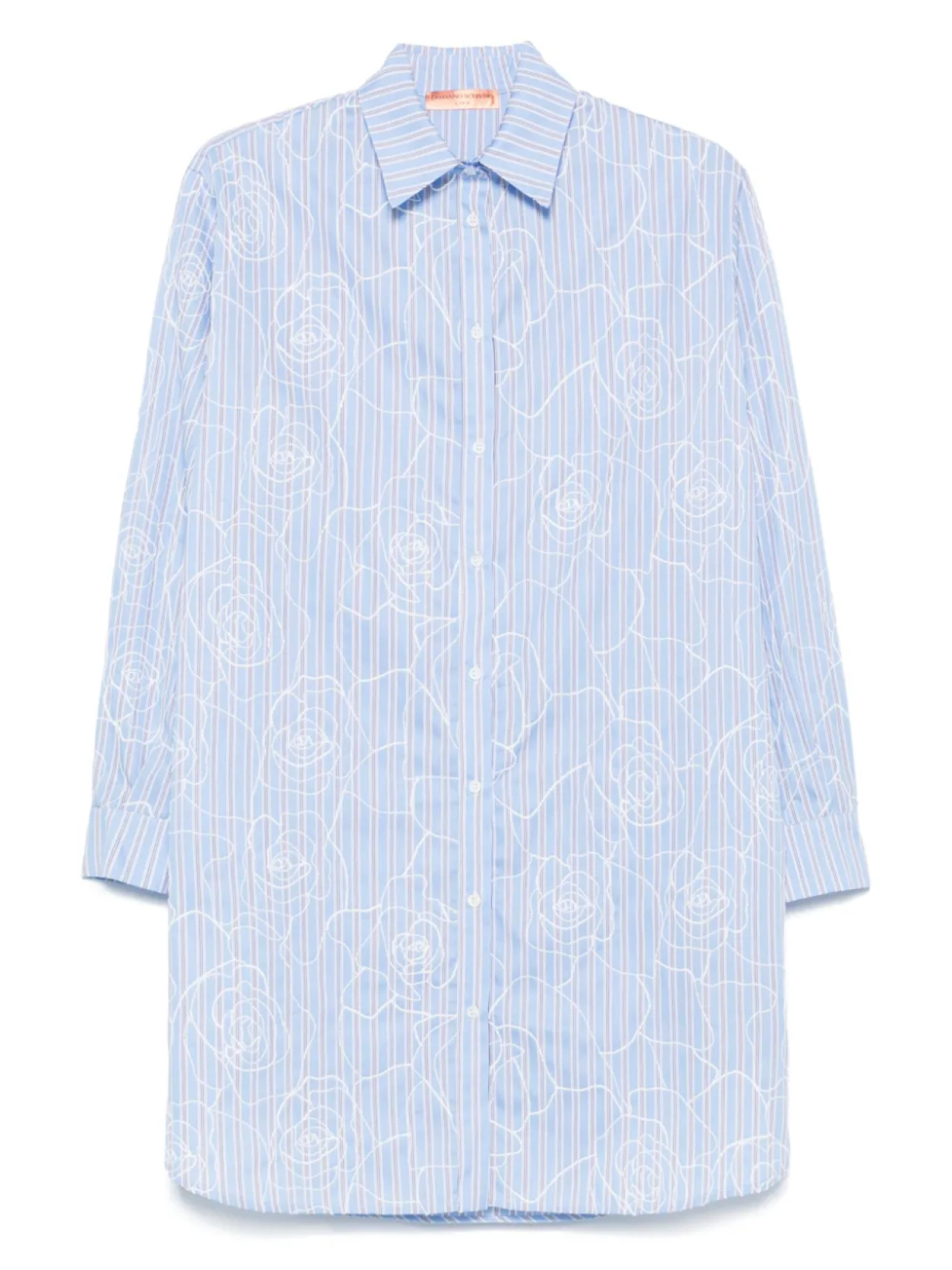 Рубашка с вышитым логотипом Ermanno Scervino, синий
Рубашка с вышитым логотипом Ermanno Scervino, синий