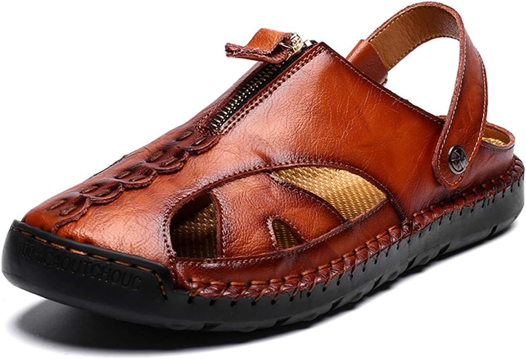 Мужские кожаные сандалии ChicWind с ручной отделкой, молнией, для улицы, с отверстиями, антискользящие тапочки, коричневый
Мужские кожаные сандалии ChicWind с ручной отделкой, молнией, для улицы, с отверстиями, антискользящие тапочки, коричневый