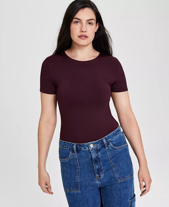 Женское двухслойное боди с круглым вырезом And Now This, фиолетовый
Женское двухслойное боди с круглым вырезом And Now This, фиолетовый