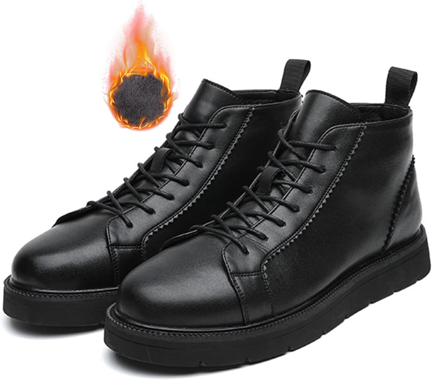 Мужские ботинки Zeberfi на платформе, черные, кожаные, с флисовой подкладкой
Мужские ботинки Zeberfi на платформе, черные, кожаные, с флисовой подкладкой