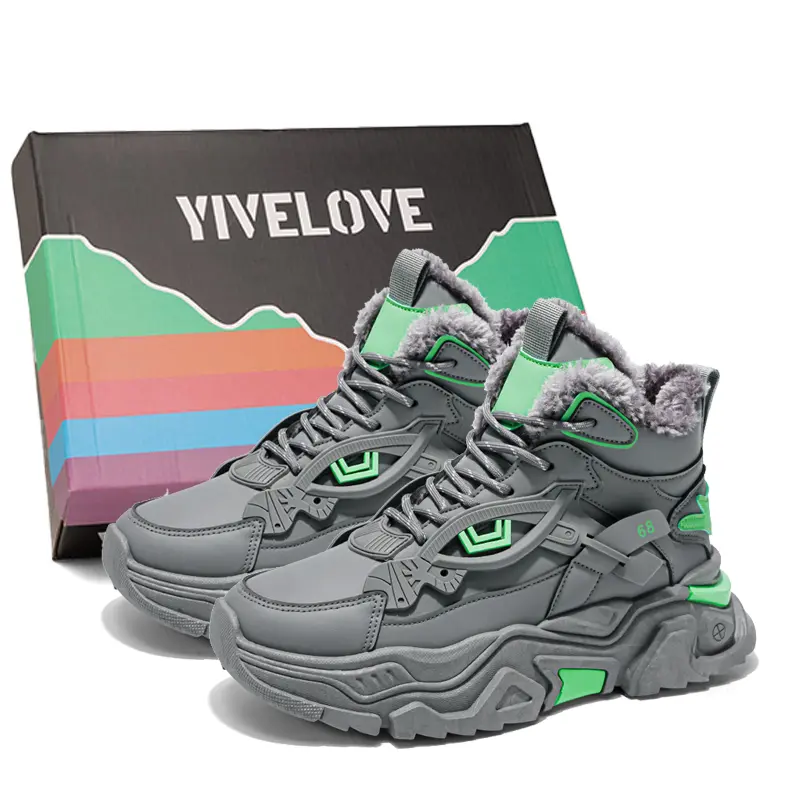 YIVELOVE Антискользящие и износостойкие высокие повседневные ботинки для мужчин с утеплением серого цвета, цвет Gray (Fleece-Lined)
YIVELOVE Антискользящие и износостойкие высокие повседневные ботинки для мужчин с утеплением серого цвета, цвет Gray (Fleece-Lined)