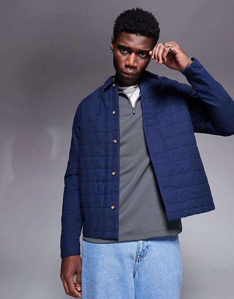 Свободная стеганая рубашка темно-синего цвета ASOS DESIGN
Свободная стеганая рубашка темно-синего цвета ASOS DESIGN