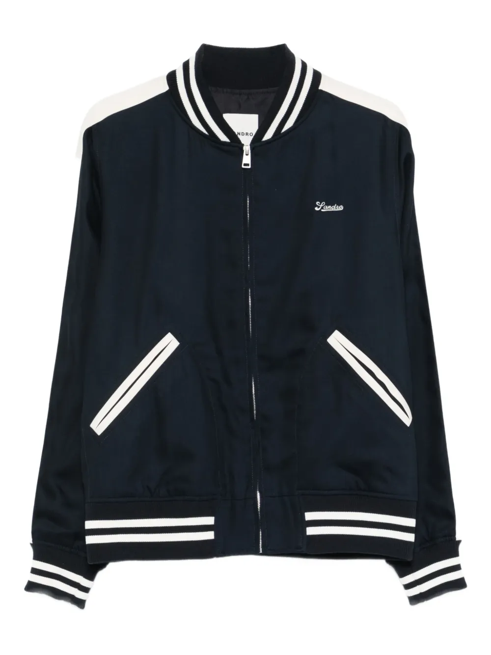 Бомбер с вышитым логотипом SANDRO, синий
Бомбер с вышитым логотипом SANDRO, синий