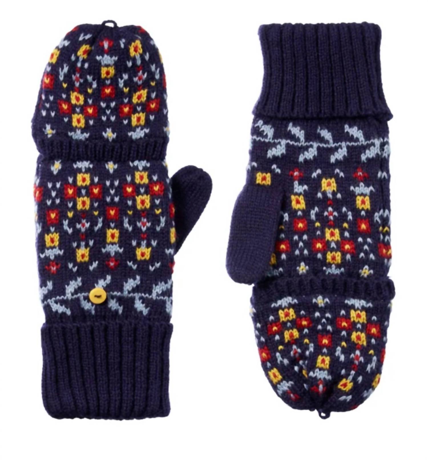 Женские варежки Fairisle Flip из переработанного трикотажа темно-синего цвета Isotoner
Женские варежки Fairisle Flip из переработанного трикотажа темно-синего цвета Isotoner