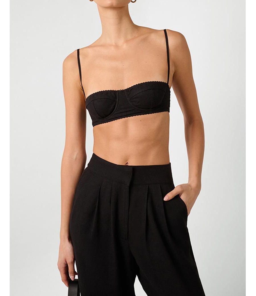 Женский бюстгальтер на косточках WeWoreWhat, Black
Женский бюстгальтер на косточках WeWoreWhat, Black