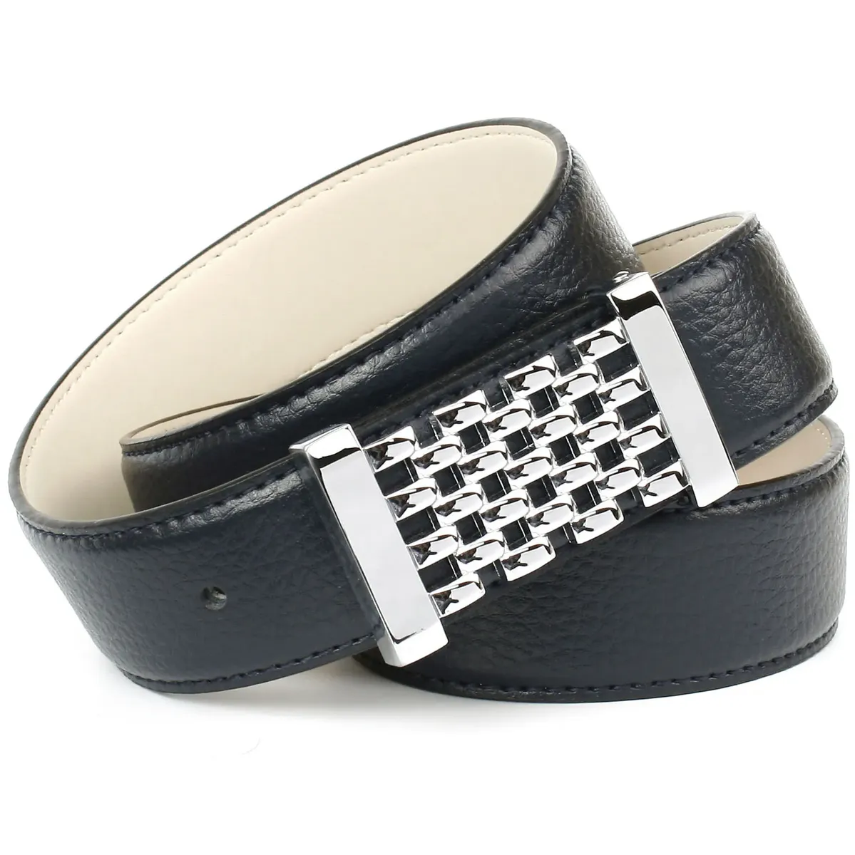 Кожаный ремень Anthoni Crown с подкладкой, черный 
Кожаный ремень Anthoni Crown с подкладкой, черный