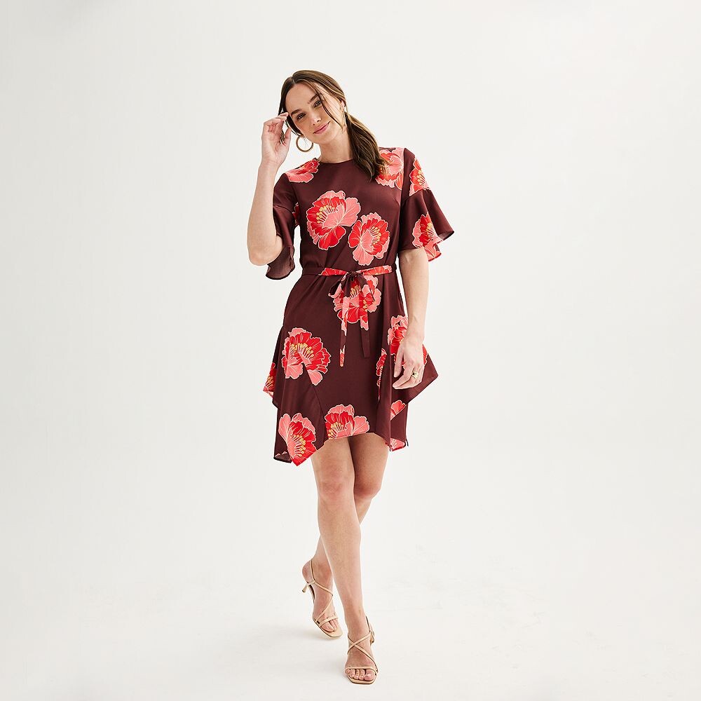 Женское атласное платье с развевающимися рукавами и завязкой на талии Nicole Miller, цвет Bitter Chocolate
Женское атласное платье с развевающимися рукавами и завязкой на талии Nicole Miller, цвет Bitter Chocolate