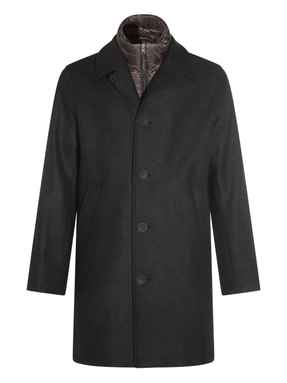 Пальто со съемной подкладкой, застегивающееся на пуговицы Herno, черный
Пальто со съемной подкладкой, застегивающееся на пуговицы Herno, черный