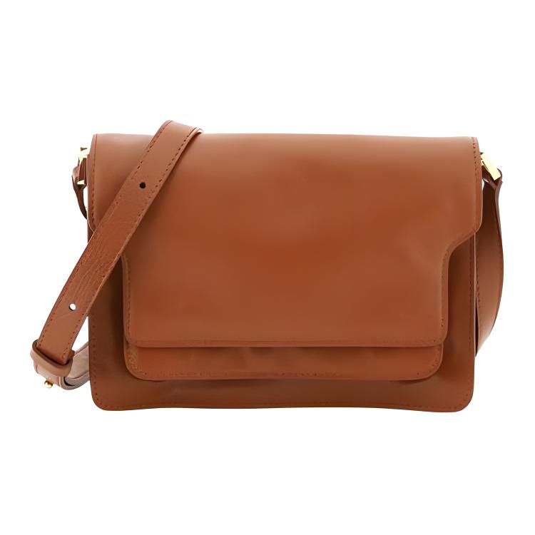 Кожаная сумка через плечо на пояс MARNI женская коричневая 
Кожаная сумка через плечо на пояс MARNI женская коричневая