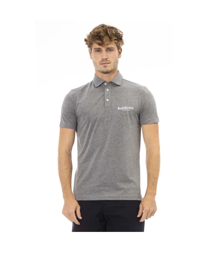 Мужская поло-рубашка из серого хлопка Baldinini, серый
Мужская поло-рубашка из серого хлопка Baldinini, серый