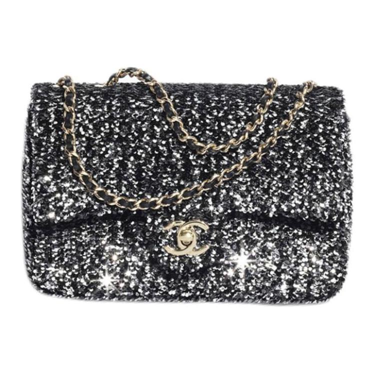 Сумка через плечо с пайетками, женская черная CHANEL, Box(Set+Box)
Сумка через плечо с пайетками, женская черная CHANEL, Box(Set+Box)
