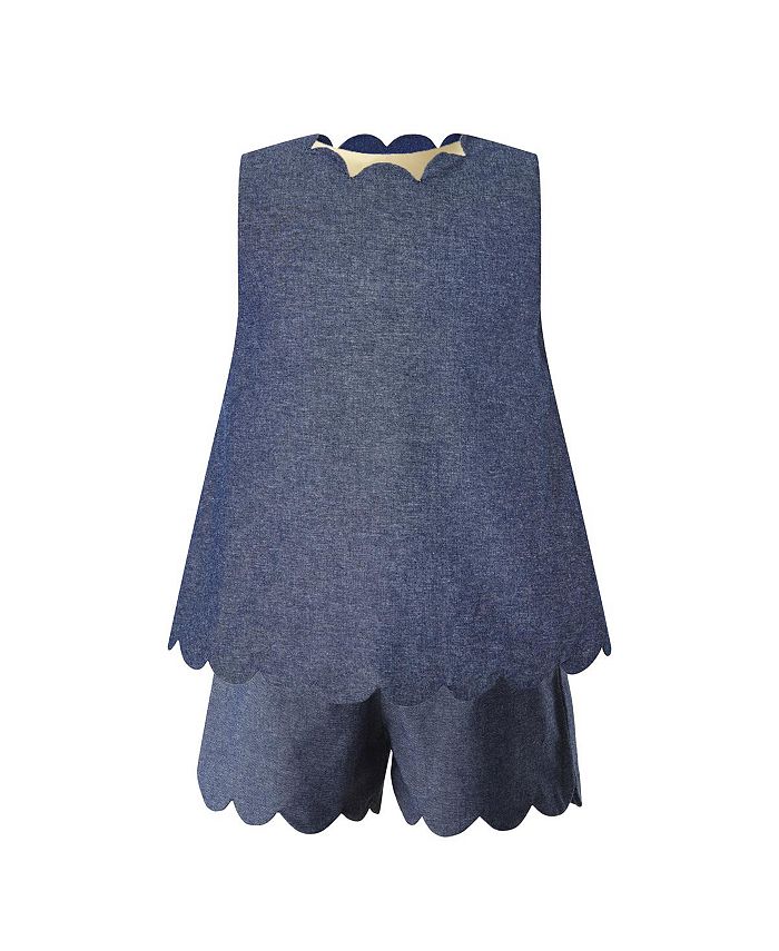 Детский комплект из топа с воланом и шорт из шамбрэя — для малышей и детей постарше Rachel Riley, синий
Детский комплект из топа с воланом и шорт из шамбрэя — для малышей и детей постарше Rachel Riley, синий