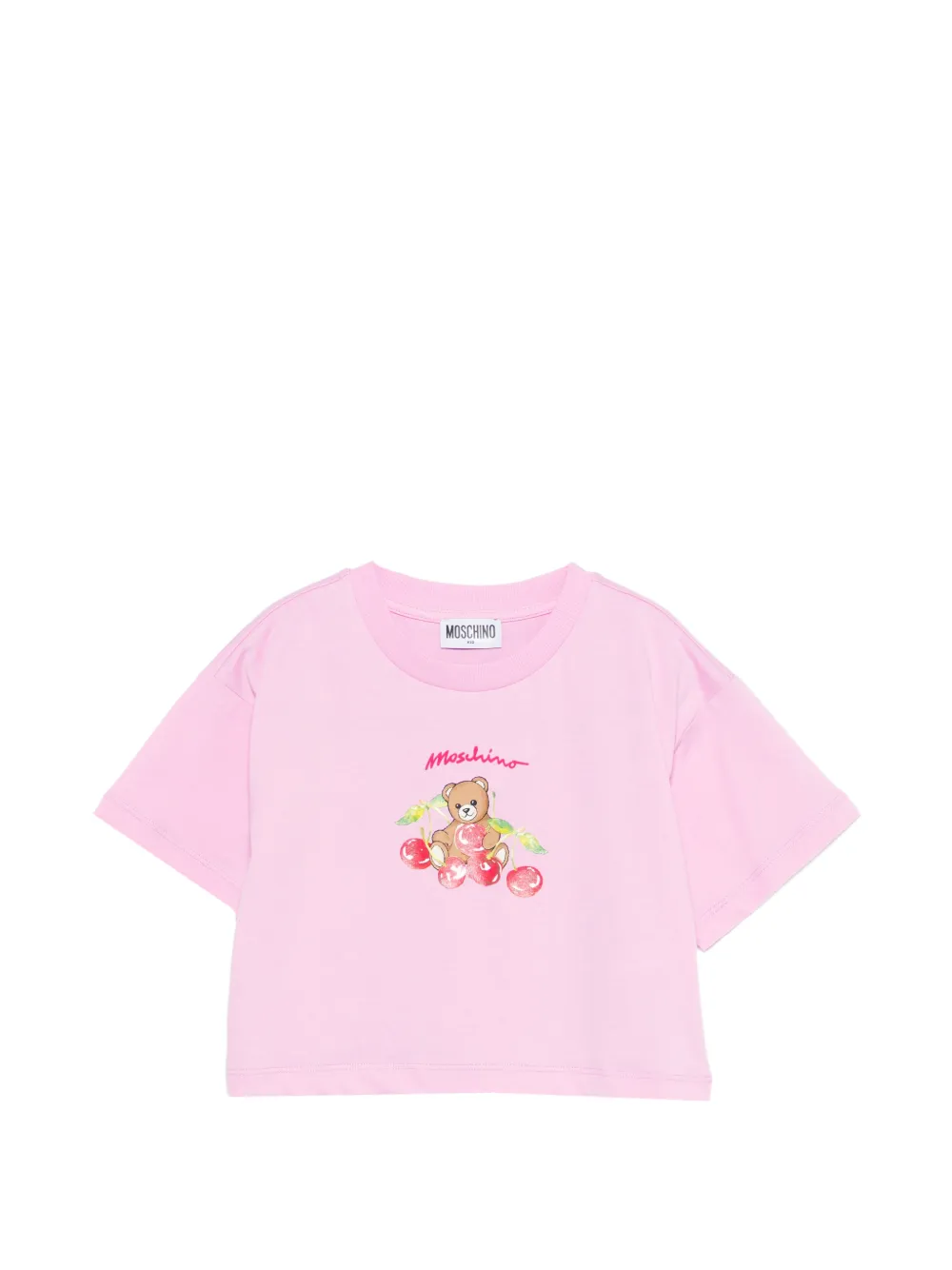 Футболка с вишней и мишкой Moschino Kids, розовый
Футболка с вишней и мишкой Moschino Kids, розовый