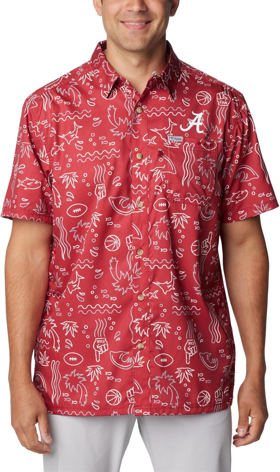 Columbia Men's CLG Super Slack Tide рубашка, Ala - Red Velvet Fish Fan Print
Columbia Men's CLG Super Slack Tide рубашка, Ala - Red Velvet Fish Fan Print