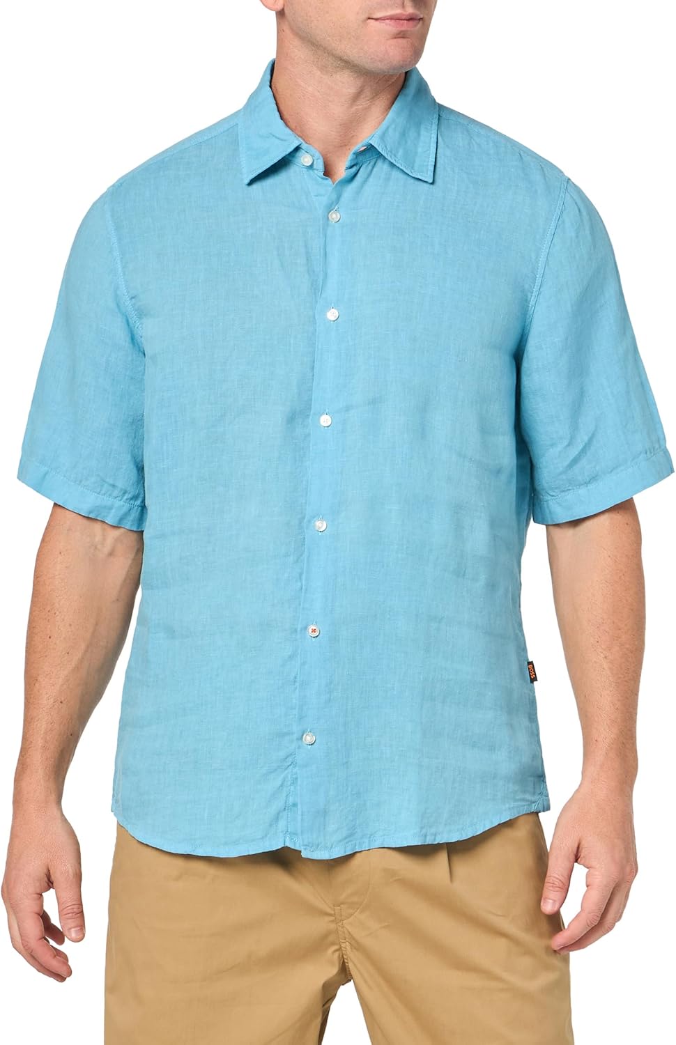 BOSS Мужская рубашка Regular Fit из хлопкового оксфорда с коротким рукавом, Niagara Blue
BOSS Мужская рубашка Regular Fit из хлопкового оксфорда с коротким рукавом, Niagara Blue