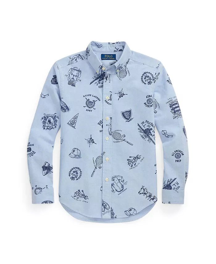 Рубашка с принтом Oxford для старших мальчиков Polo Ralph Lauren, синий
Рубашка с принтом Oxford для старших мальчиков Polo Ralph Lauren, синий