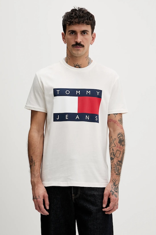 Хлопковая футболка Tommy Jeans, бежевый
Хлопковая футболка Tommy Jeans, бежевый